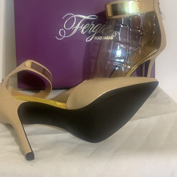 Stiletto heels with metal accents on ankle strap. - Picture 2 of 3